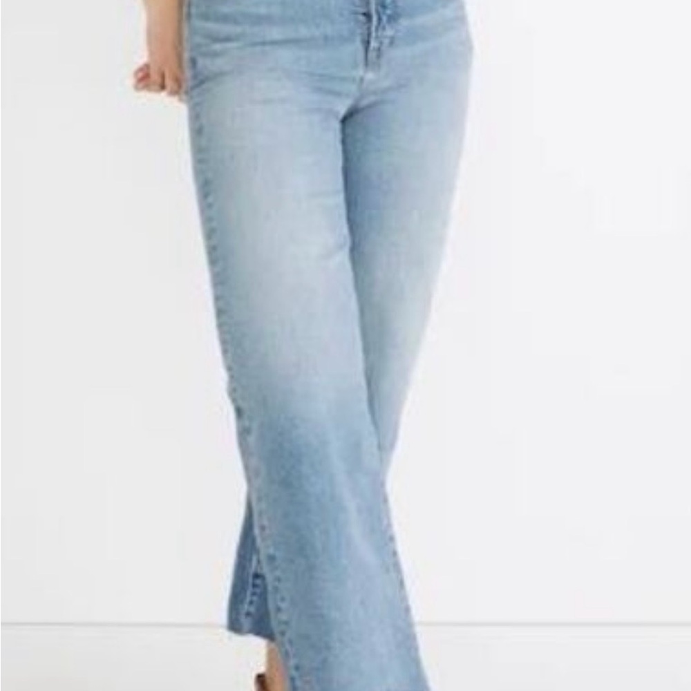 Madewell Perfect Vintage High-Rise Wide Leg Crop Raw Hem Size 26